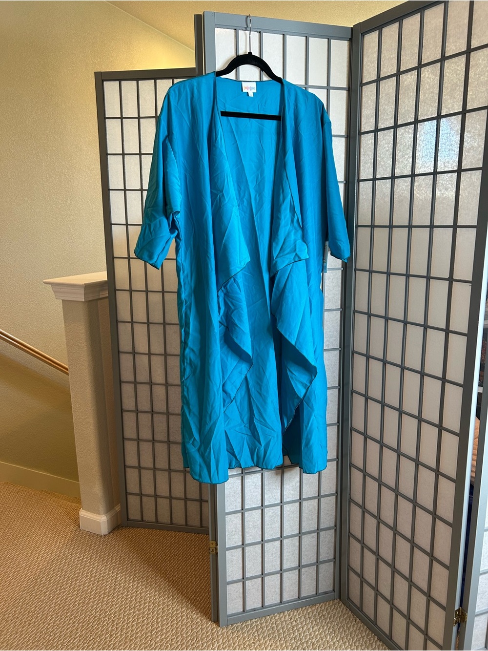 NWT LuLaRoe Shirley Turquoise Open-Front Kimono